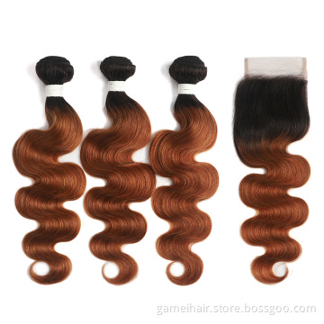 Natural Body Wave Human Hair Cuticle Aligned Virgin Ombre 1b-33 27 30 613 Blonde Raw Indian Virgin Human Hair Weave Bundles